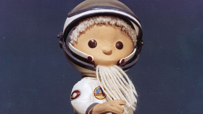 Der Sandmann in einem Kosmonautenanzug